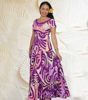 TEMAHINA DRESS Pacific Island Art