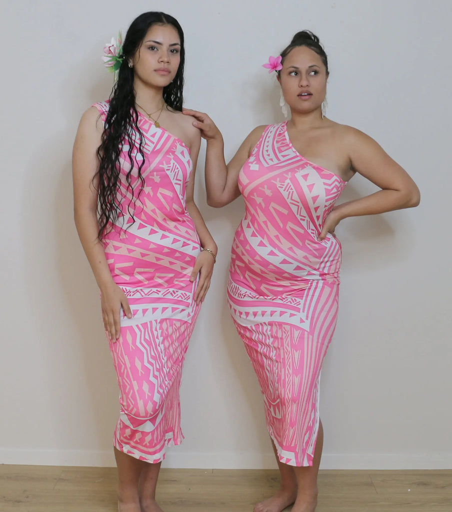 SARA ONE-SLEEVE DRESS Loriana's