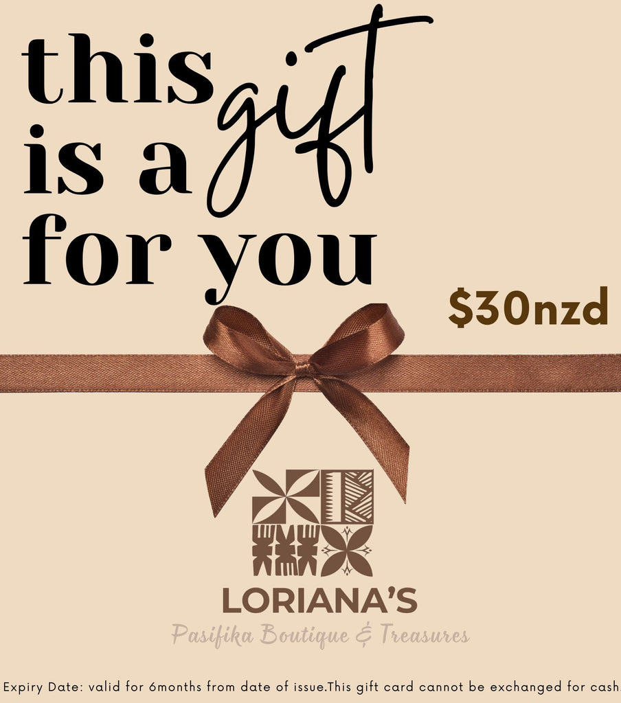 GIFT CARDS Loriana's | Pasifika Boutique & Treasures
