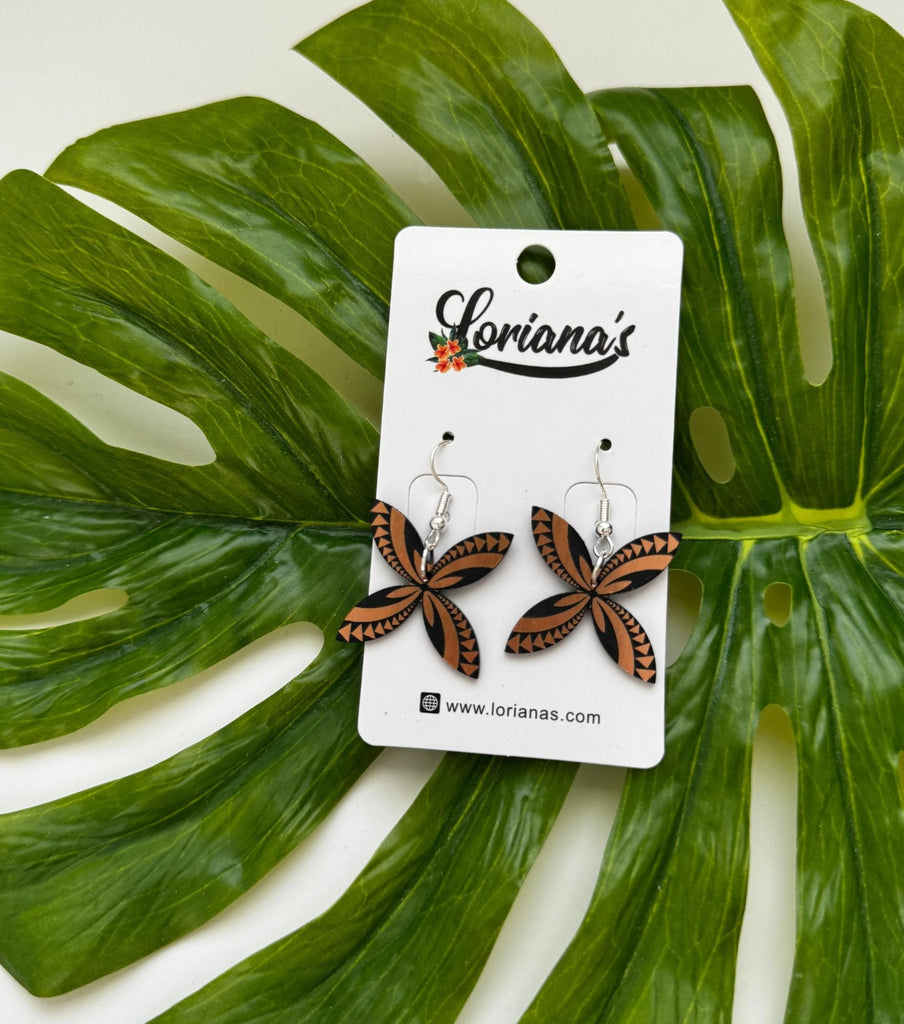 FRANGIPANI SWIRL EARRINGS Loriana's NZ