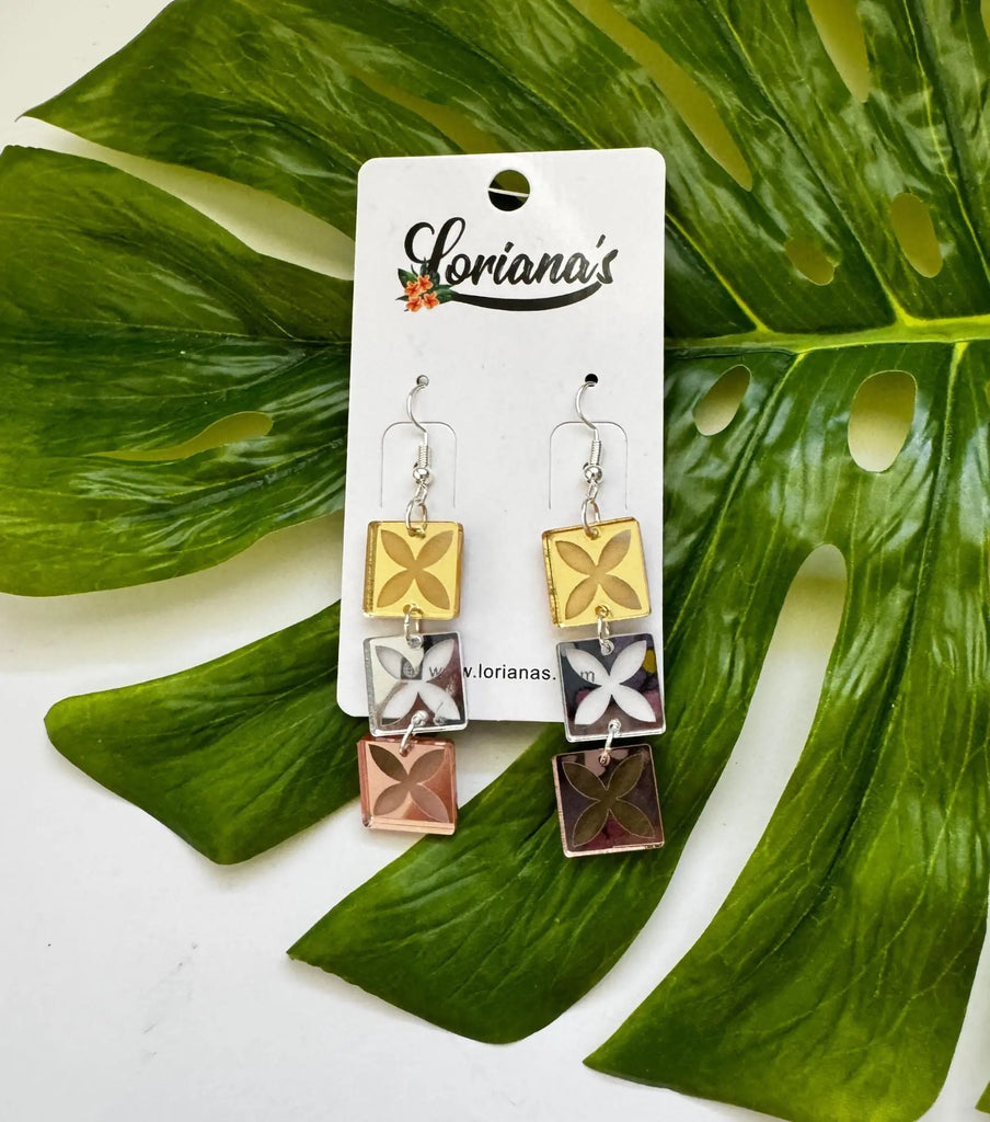 SHANA TRIPLE TIPANI EARRINGS Loriana's NZ