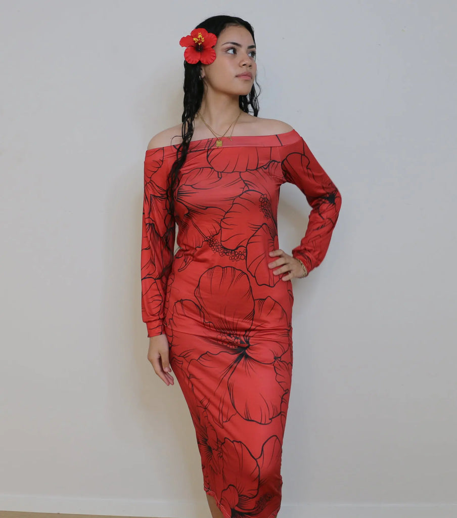 WHERO AUTE MIDI DRESS Loriana's NZ