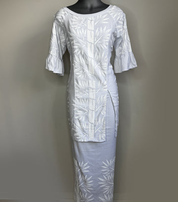 White Elegant Puletasi for women