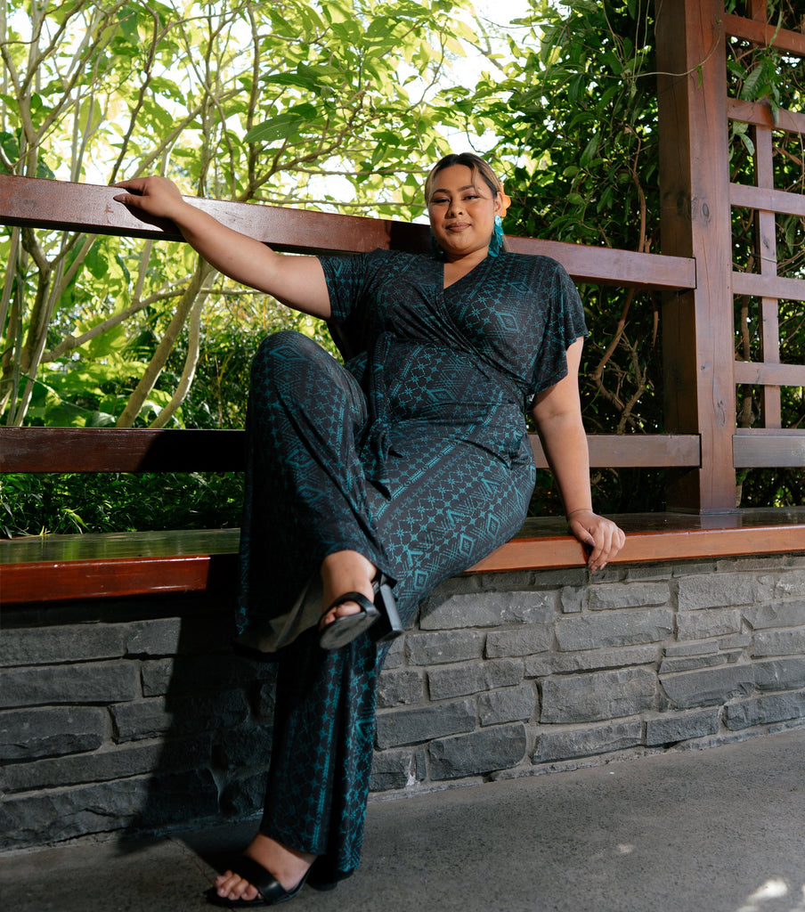 MALU JUMPSUIT *TEAL* Loriana's | Pasifika Boutique & Treasures