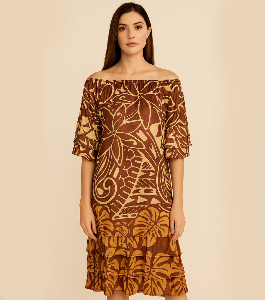 COCO LEAF MAXI DRESS Loriana's